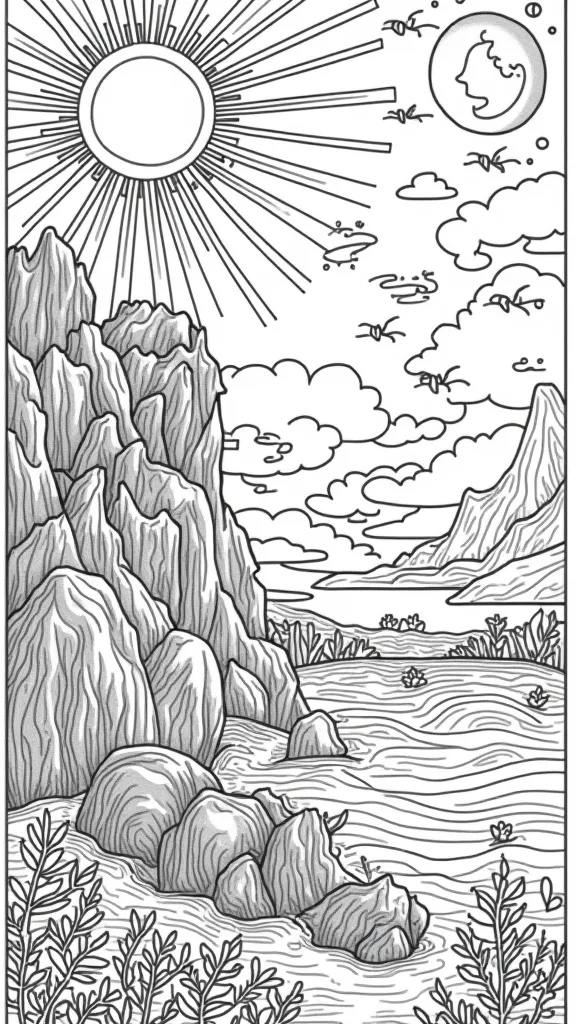 creation days coloring pages